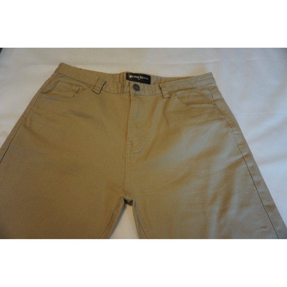 Hyper Denim Mens Slim Fit Stretch Chino Pants Tan Khaki Size 34 HO3.C1069